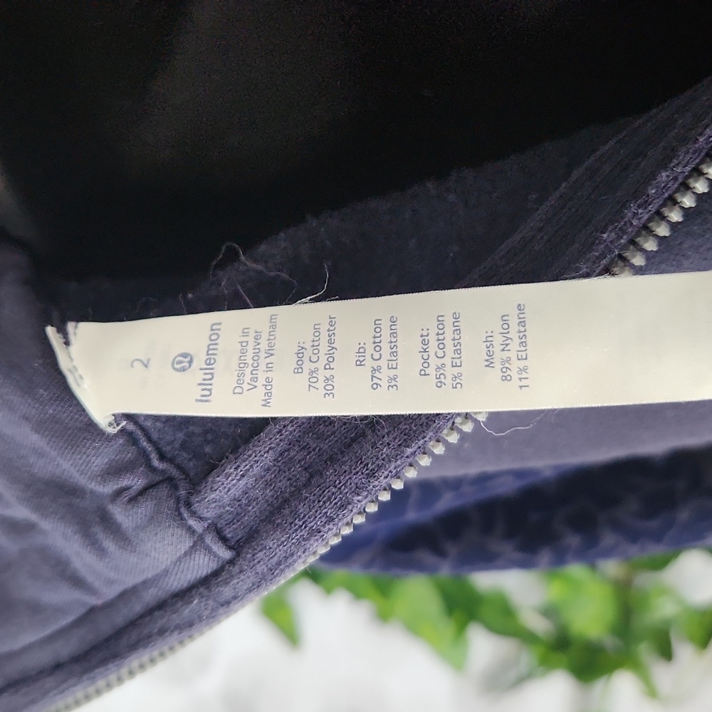 Lululemon Scuba Quarter-Zip Fleece Hoodie | Midnight Navy | Size 2 - Picture 8 of 10